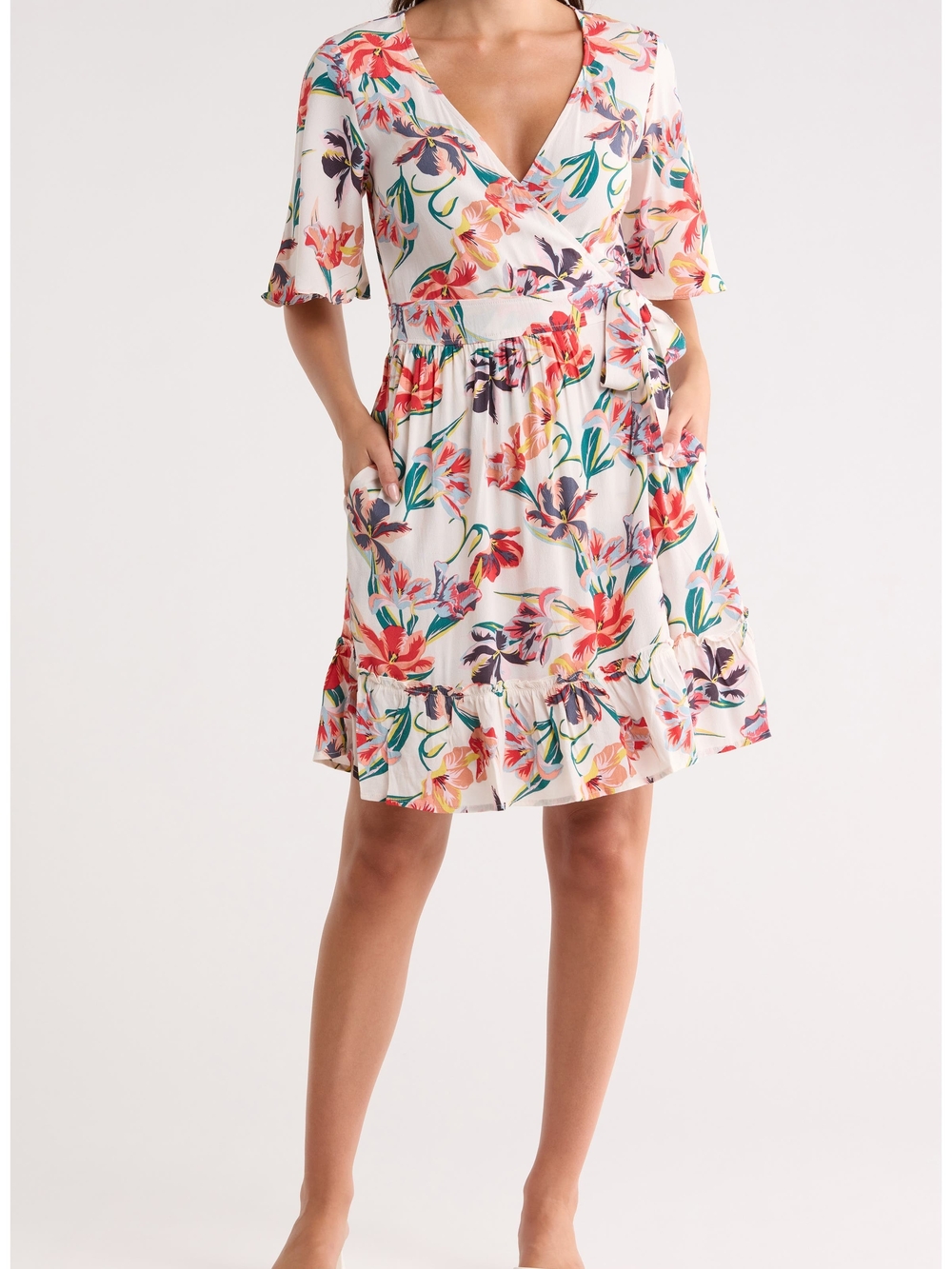 Lovestitch Short Sleeve Wrap Dress